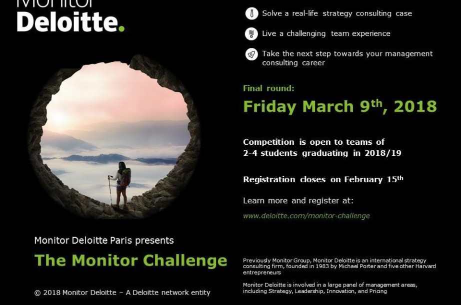 Deuxième édition du challenge étudiant Monitor Deloitte