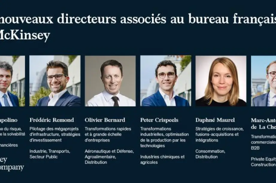 Six nouveaux associés chez McKinsey en France