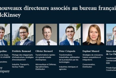 Six nouveaux associés chez McKinsey en France