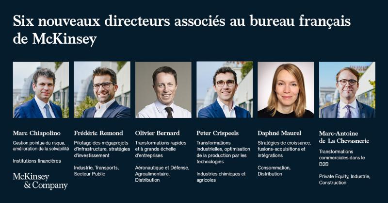 Six nouveaux associés chez McKinsey en France