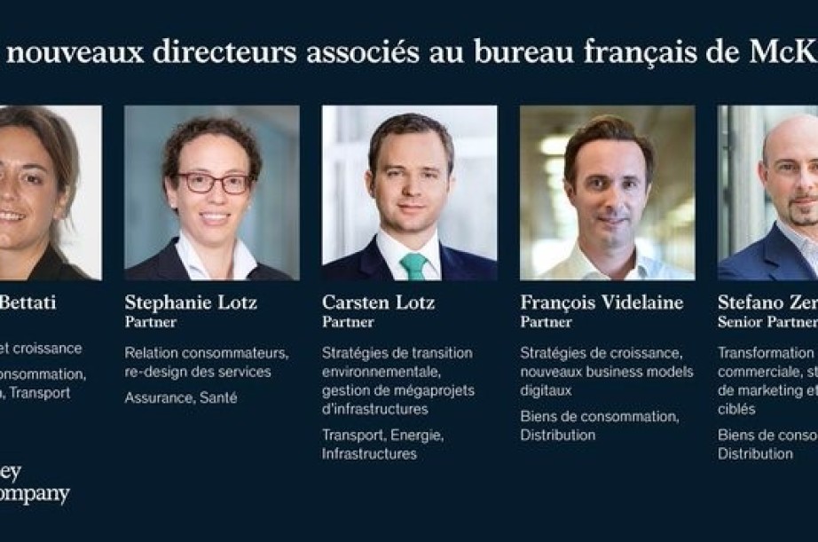 McKinsey Paris : cinq nouveaux associés, dont deux arrivent d’ADL et de Kearney