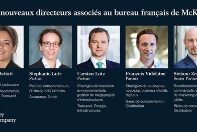 McKinsey Paris : cinq nouveaux associés, dont deux arrivent d’ADL et de Kearney